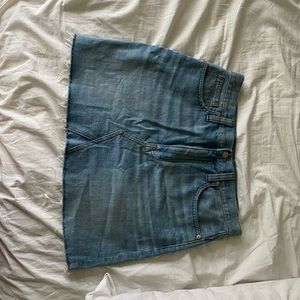 Madewell Rigid A-Line Denim Skirt Blue